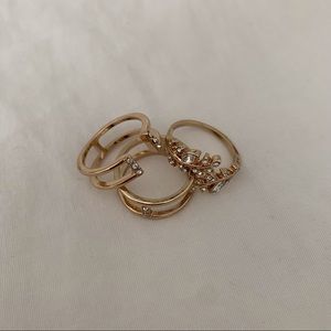 Set of 3 Gold Rings